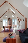 Der hohe Wohnraum im Appartement Violet Ferienwohnung Vogesen